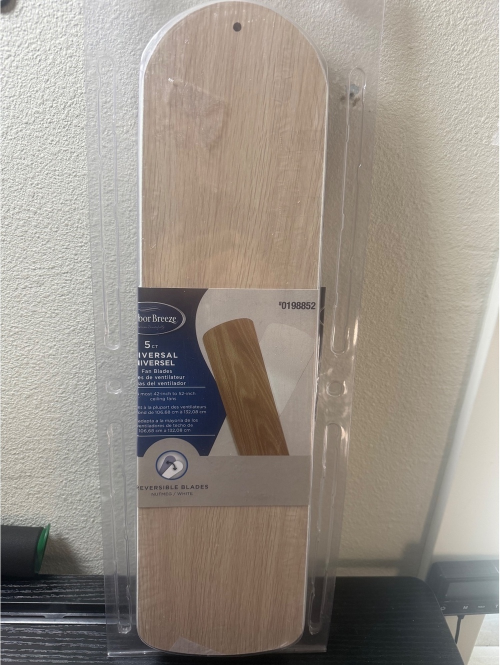 Harbor Breeze 5-Count Universal Reversible Fan Blades Nutmeg/White